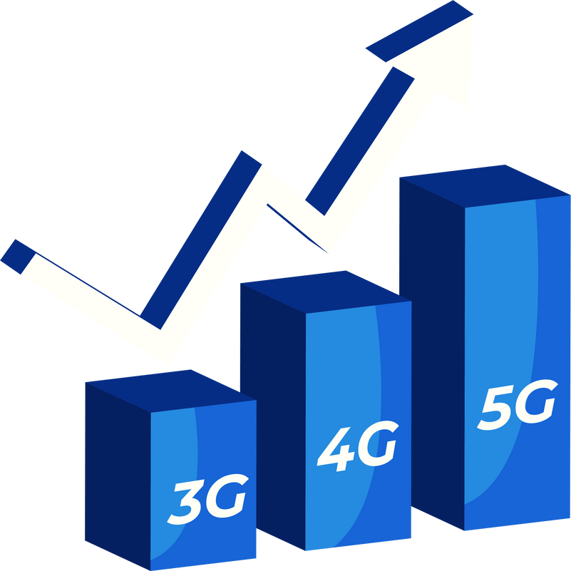5G wireless network technology icon element illustration